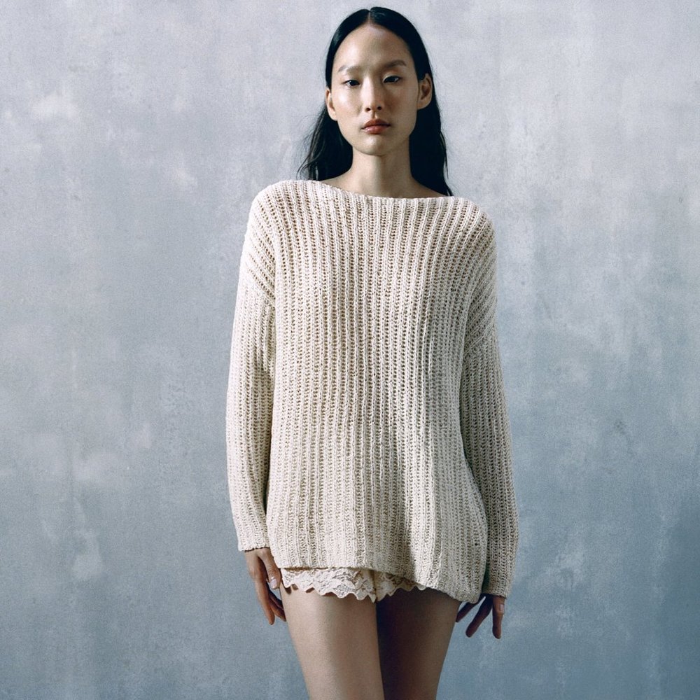 Zara interwoven knit sweater (brand new w/tag)